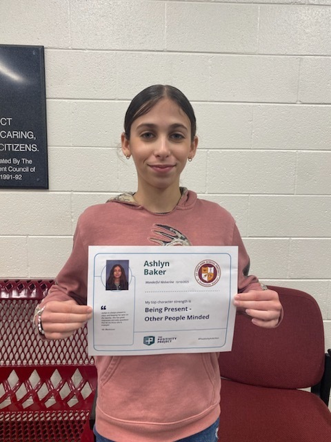 7th Grade: Ashlyn Baker - Nominated by Mr. Blackmore