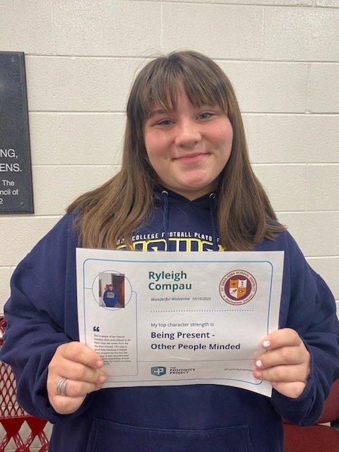 8th Grade: Ryleigh Compau - Nominated by Mrs. Brown