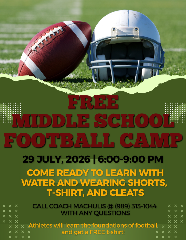 middle school football camp flyer