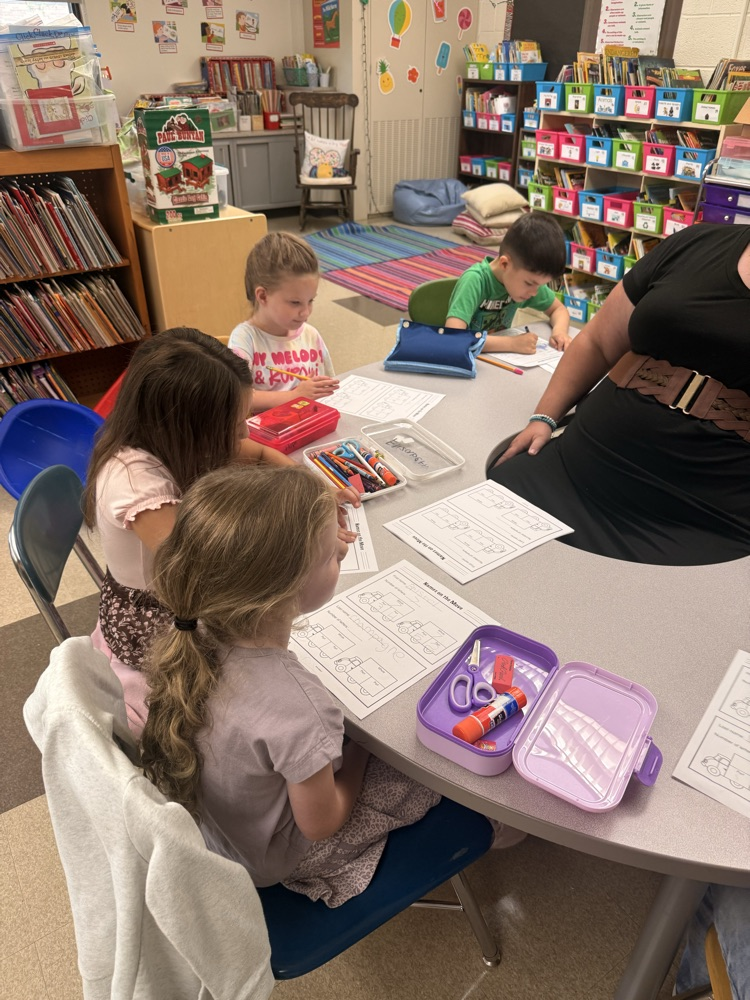 students participating in a math center
