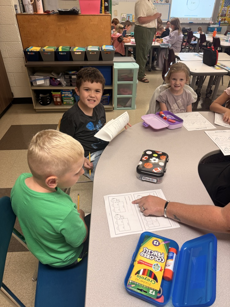students participating in a math center 