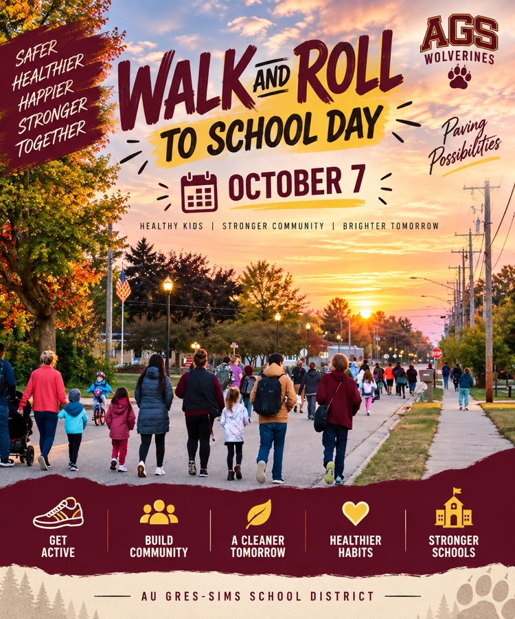 walk and roll to school day flyer