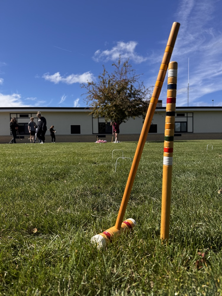 mallet and finishing stake for croquet