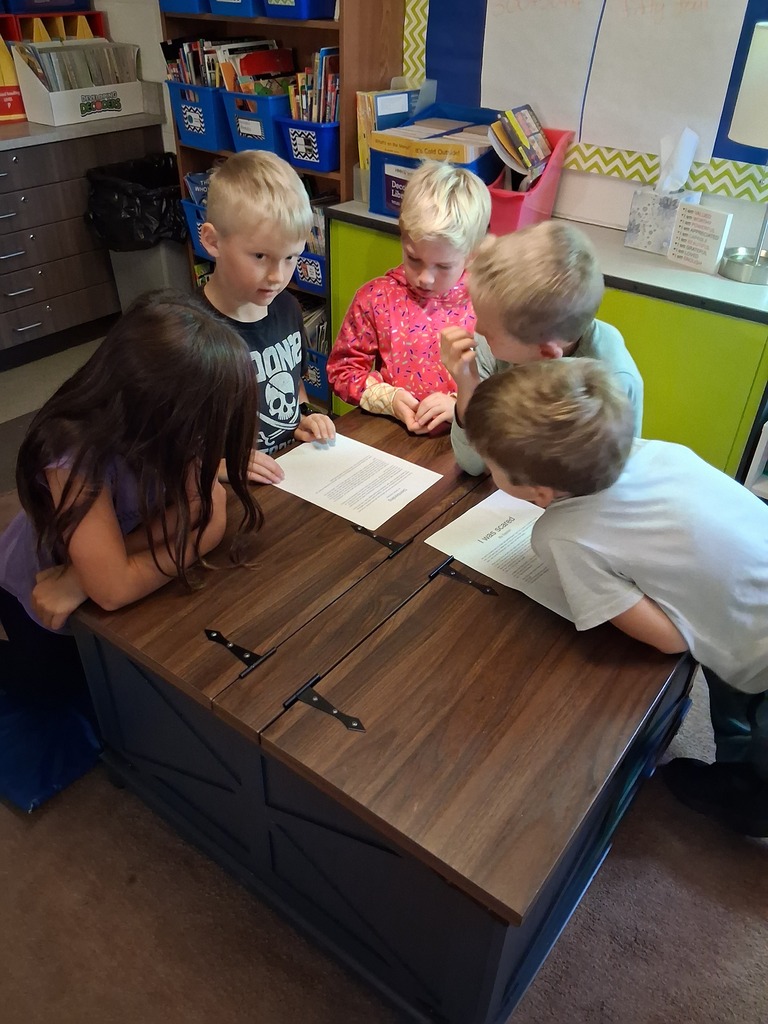 Students reading writing as a group