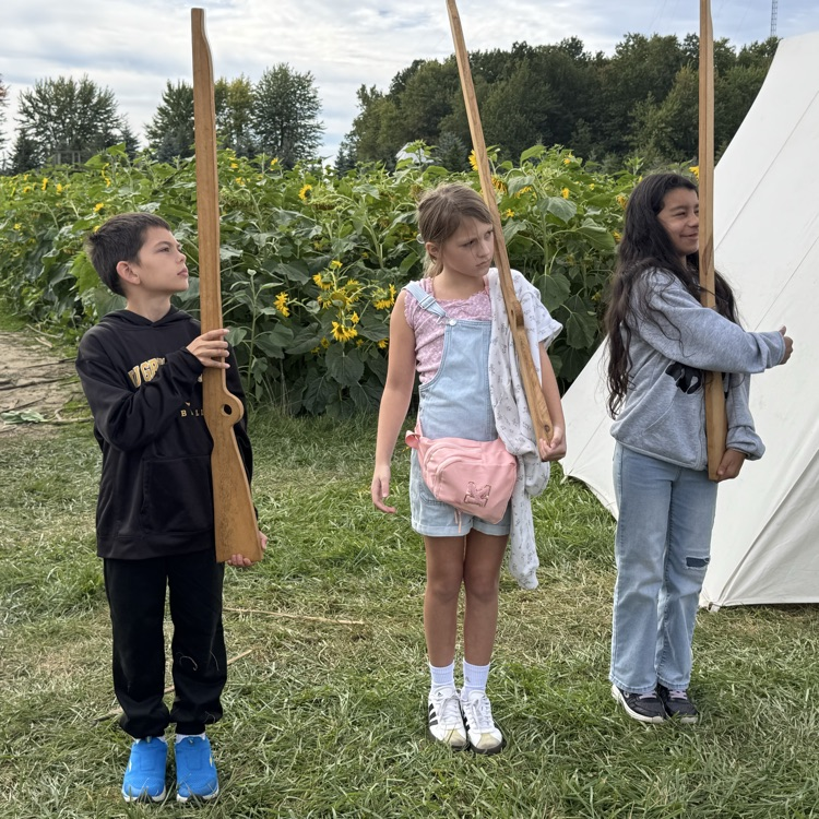 Learning how to move the rifle around and march. 