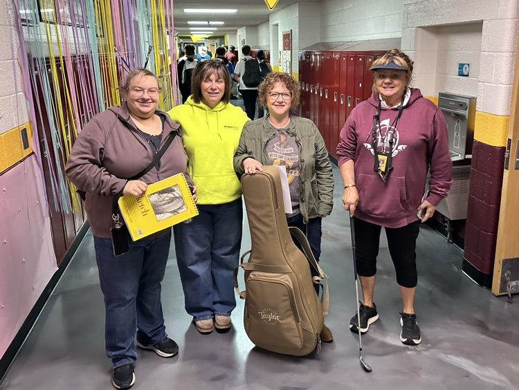 Teachers dressed for Homecoming spirit days 