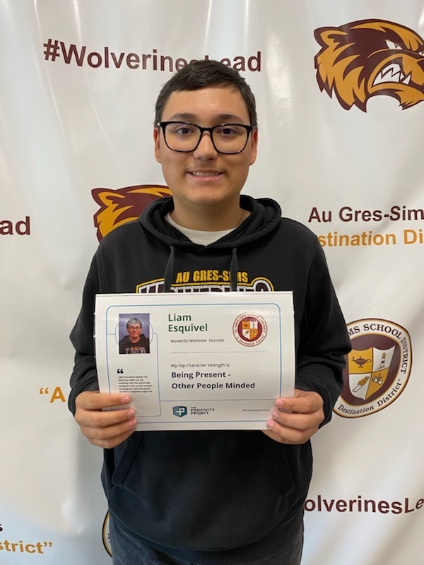 10th Grade: Liam Esquivel - Nominated by Mrs. Olar