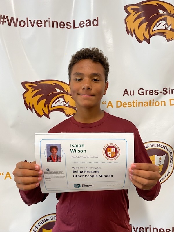 7th Grade: Isaiah Wilson - Nominated by Mrs. Ming