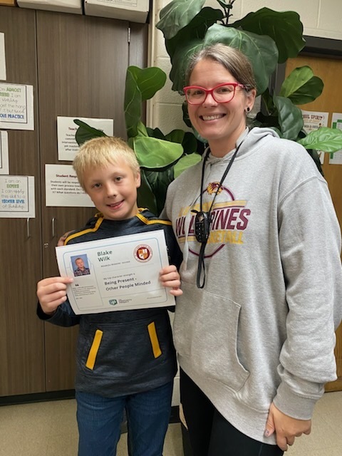5th Grade: Blake Wilk - Nominated by Mrs. Wilk