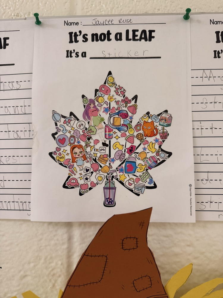 leaf in disguise as a sticker