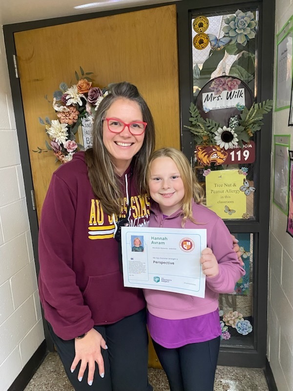5th Grade: Hannah Avram - Nominated by Mrs. Wilk