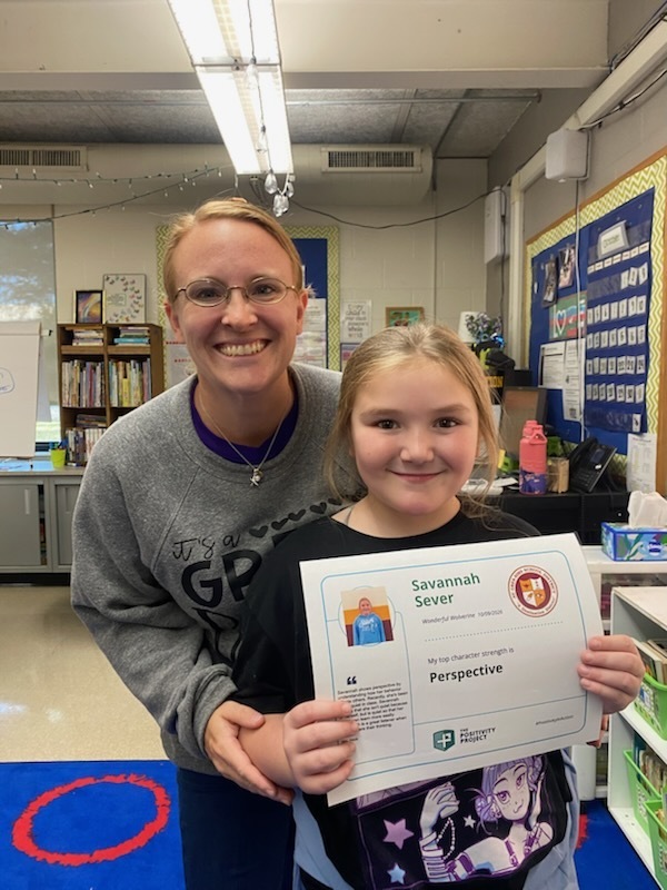 3rd Grade: Savannah Sever - Nominated by Ms. Heck