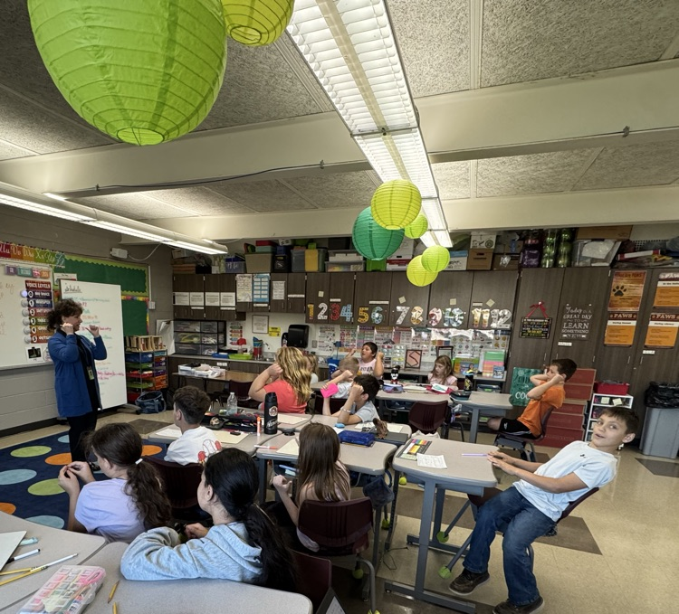  Students following movements that are being taught. 