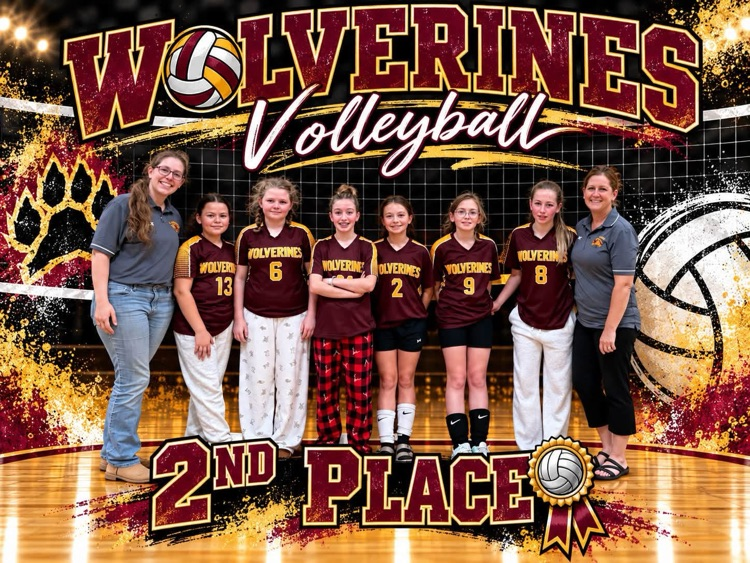 Lady Volleyball Teammates 