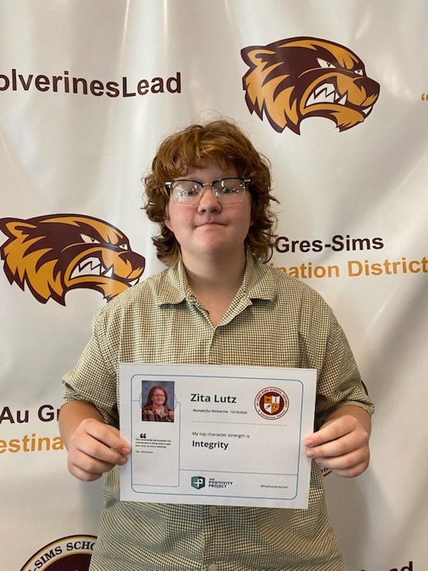 11th Grade: Zita Lutz - Nominated by Ms. Richardson