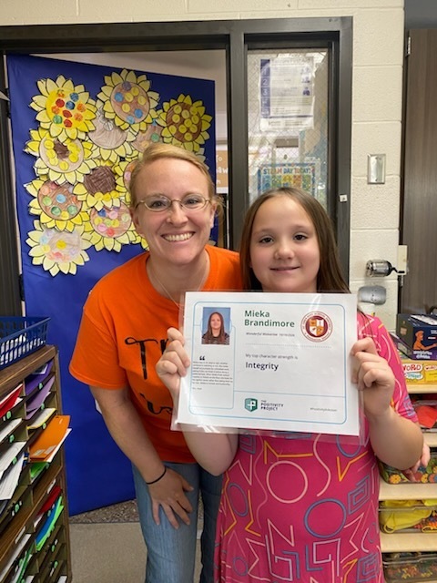 3rd Grade: Mieka Brandimore - Nominated by Ms. Heck