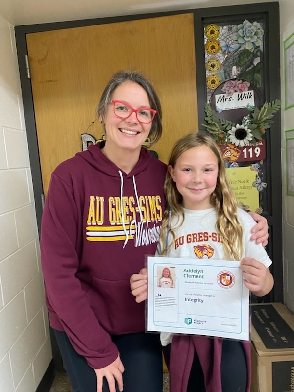 5th Grade: Addelyn Clement - Nominated by Mrs. Wilk