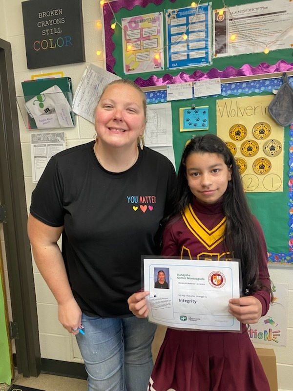 4th Grade: Danaysha Gomez Monteagudo - Nominated by Mrs. Swaid