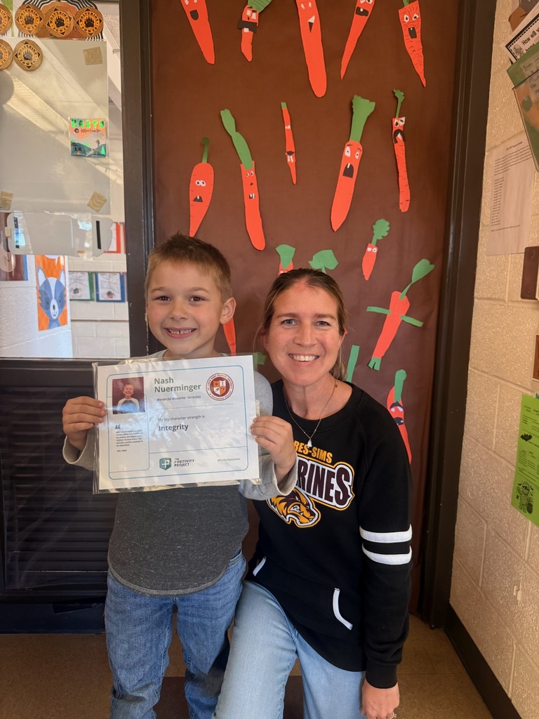 1st Grade: Nash Nuerminger - Nominated by Mrs. Hasty