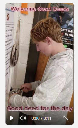 student sharpening a pencil