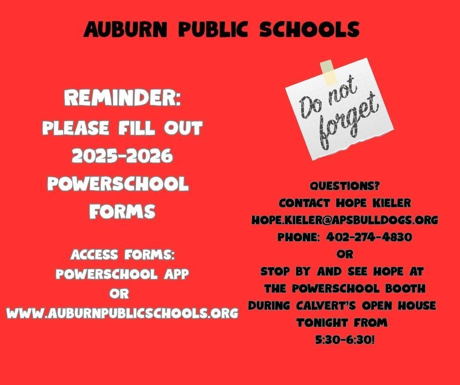 Fill out PowerSchool forms