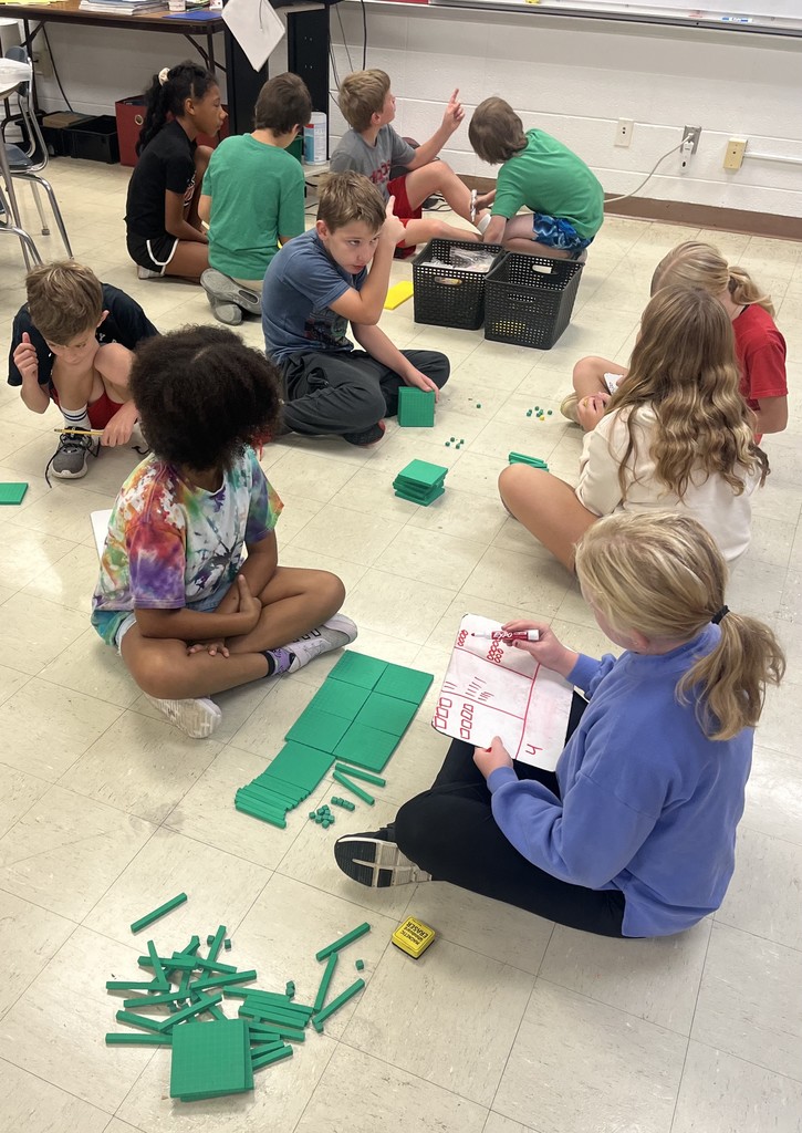 🧩 Our 4th graders worked with place value blocks today to strengthen their adding skills and understand what “regrouping” really means. Hands-on learning helps concepts click!