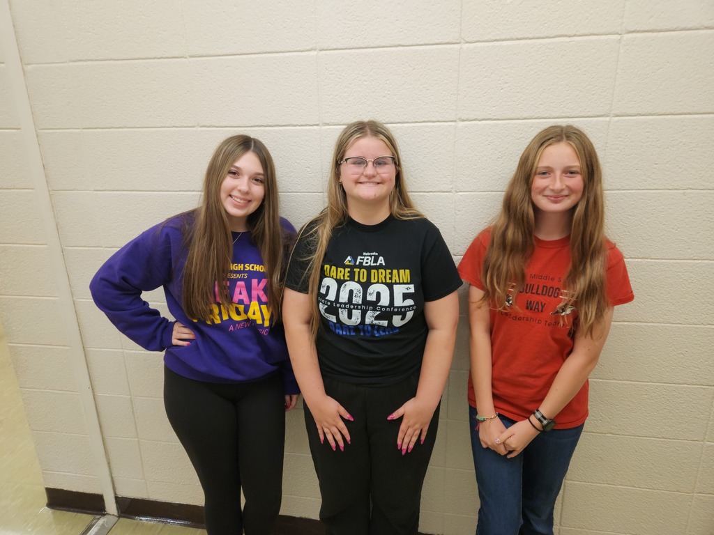 Gillian Hanna, Addison Fankhauser and Ella Ackley were accepted into the Midlands University Honor choir