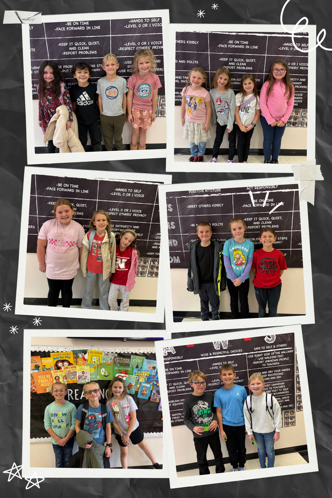 Calvert Weekly Paw Winners, a picture of many students who won