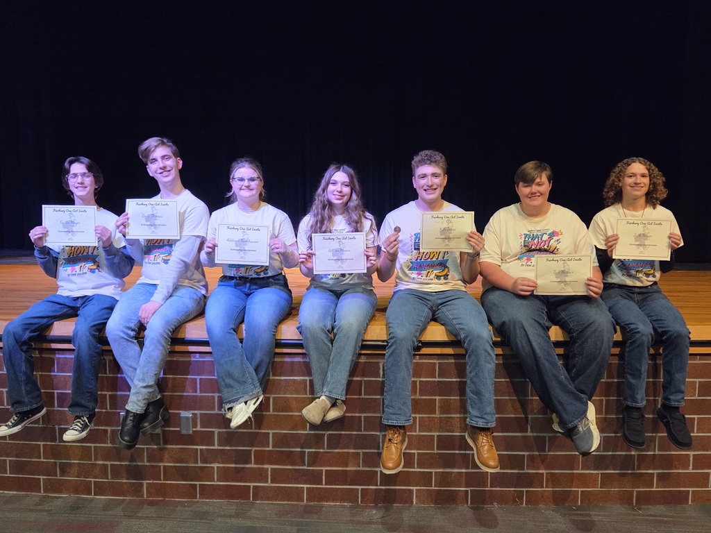 Award winners for the One Act team. 