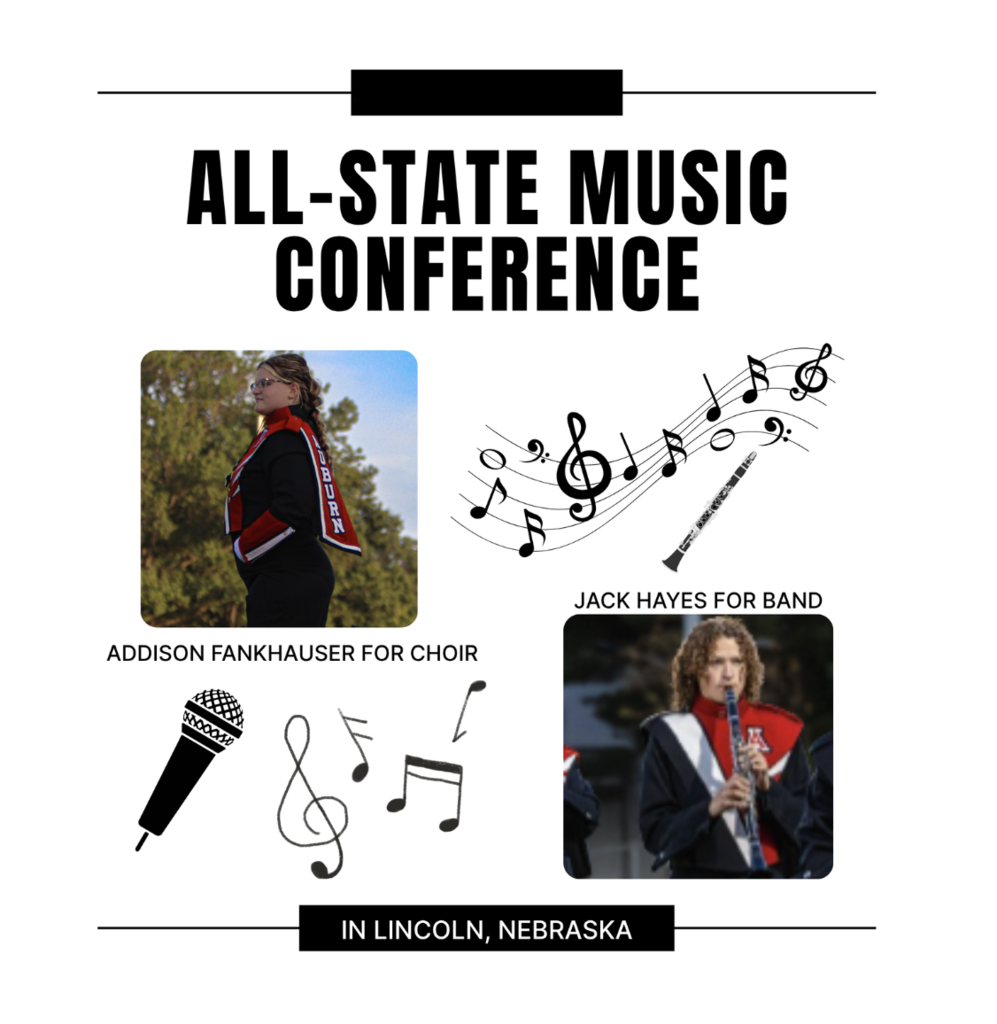Addison Fankhauser and Jack Hayes were selected to participate in All State Band & Choir this week!