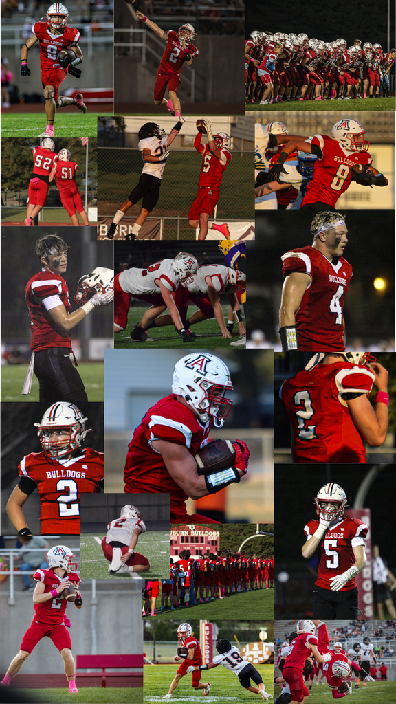 Collage of 15 action shot pictures from the football season.