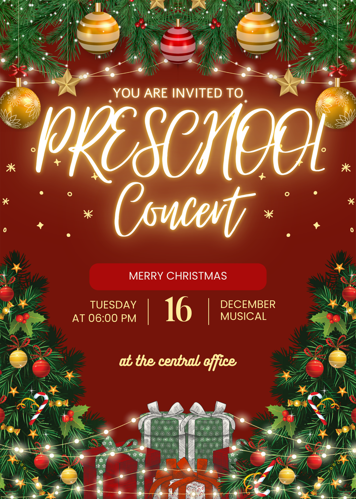 preschool concert tuesday 6pm december 16 musical at central office merry christmas
