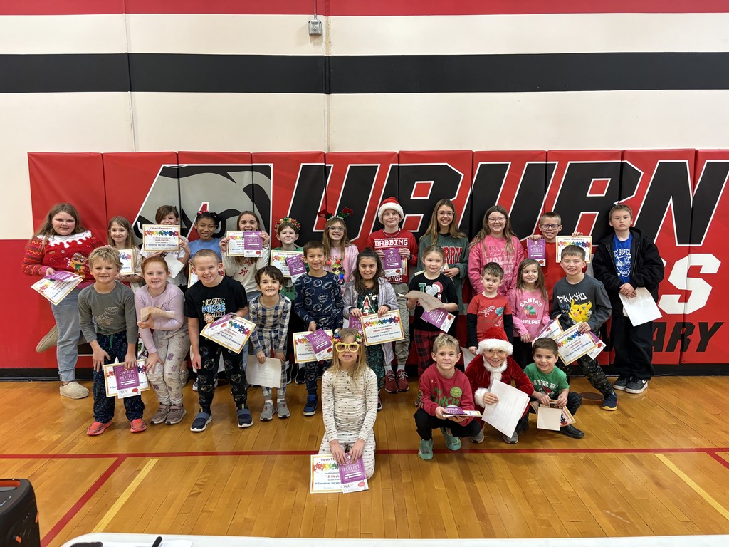 Calvert ended the first semester with some school-wide fun! Congratulations to the students who earned perfect attendance for the first semester. These students had no tardies, early departures, or absences during the first two quarters. Wow!  Congratulations as well to our 4th and 5th grade students, who tied for needing the least reminders to follow our school-wide expectations during the first semester. Their leadership and positive behavior earned them the opportunity to sit with friends of their choice at lunch today, along with extra recess time. Well done!  We also had a very special visitor join us: The Grinch, who led students in some festive dancing. In addition, Calvert classrooms are participating in music trivia throughout the day. Four staff members are bravely singing over the intercom, and classrooms that guess the singer correctly earn candy canes.  Congratulations to Mrs. Meyer’s class for winning the first round, and a big thank you to Miss Addie for being brave and kicking things off with her singing!  Have a wonderful break, Calvert!