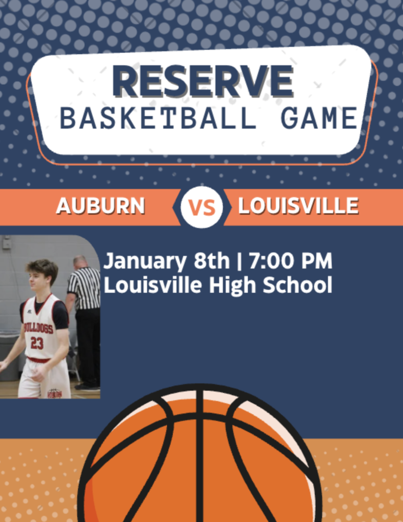  Auburn vs Louisville January 8th | 7:00 PM Louisville High School Reserve Auburn Basketball Game