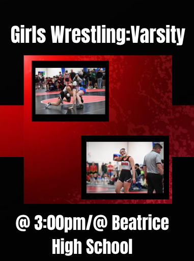Girls wrestling varsity at Beatrice high school at 3:00pm