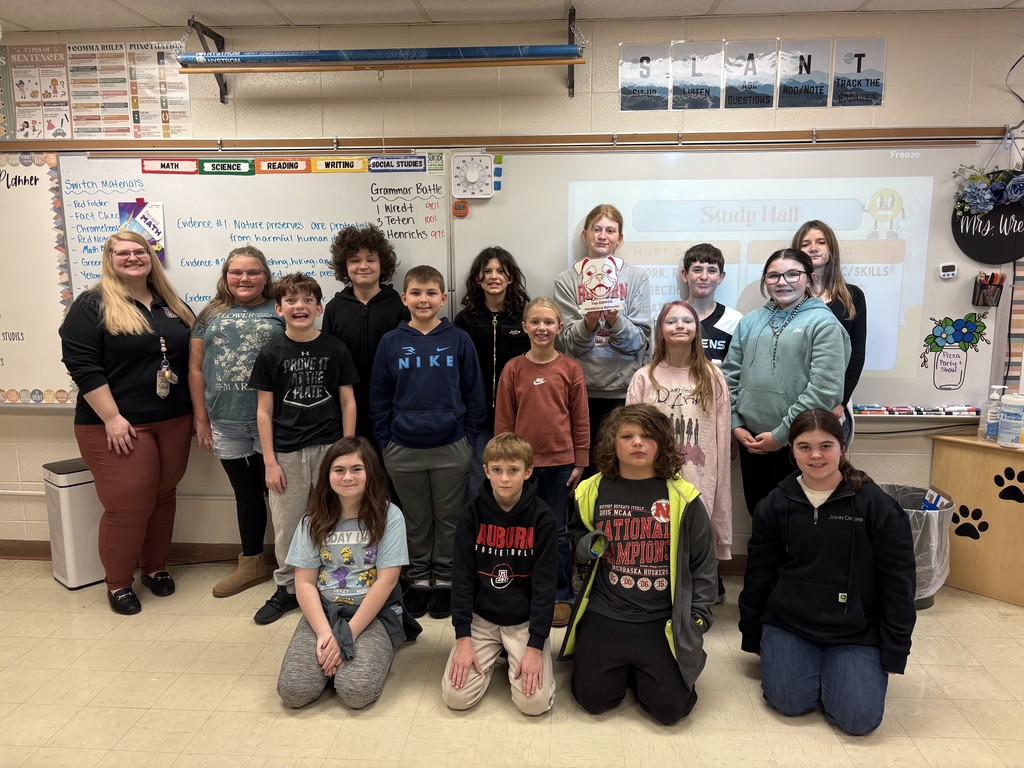 Congratulations to Mrs. Wredt’s 5th grade class for earning the most PAWS cards last week and receiving the PBIS Traveling Trophy! Keep up the PAWSitive work!