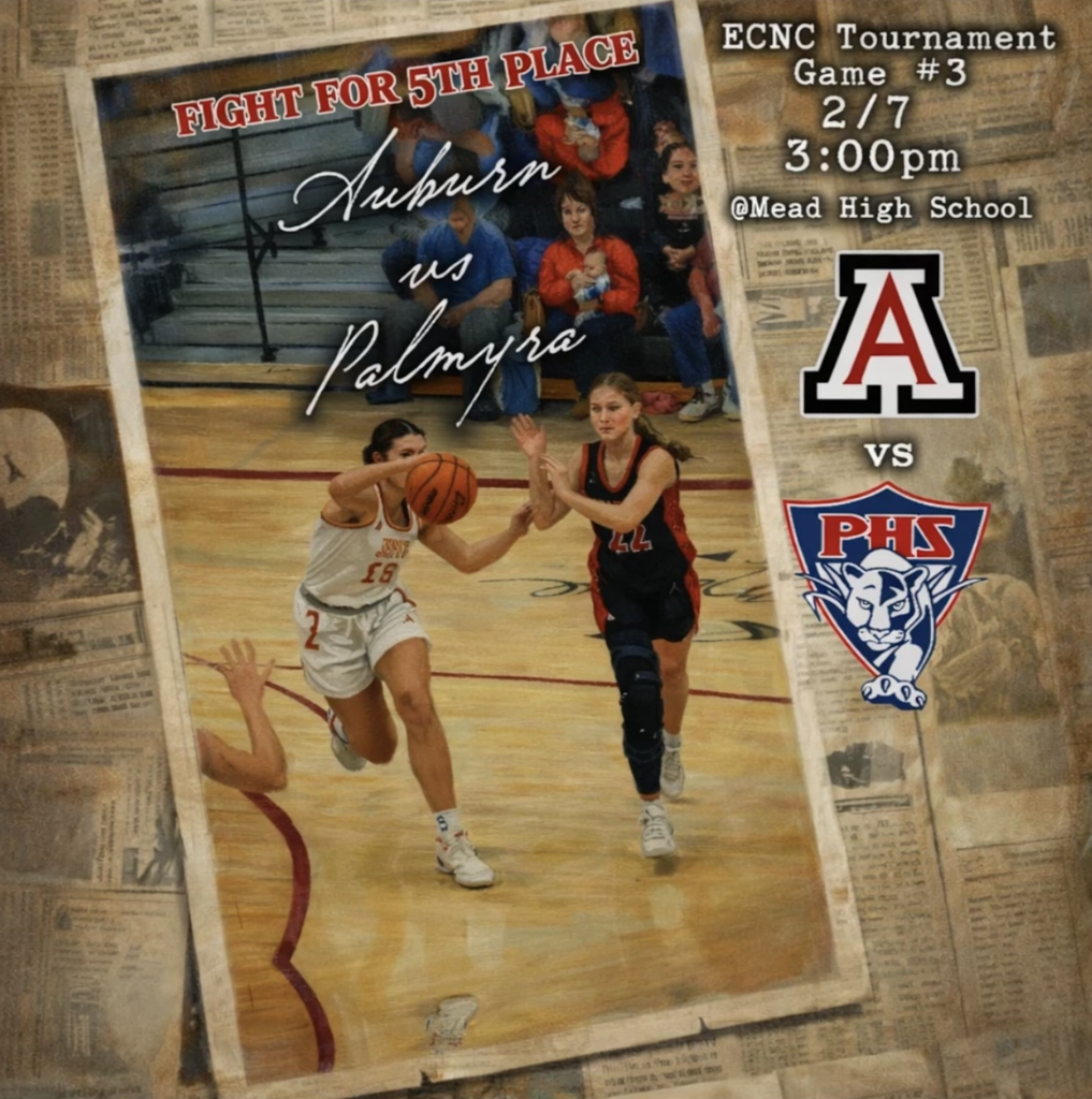 fight for 5th place auburn vs palmyra ecnc tournament game 3 2/7 3:00 pm @ mead high school