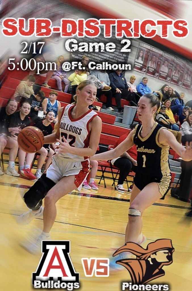 sub districts game 2 2/17 5:00 @ft. calhoun bulldogs vs pioneers