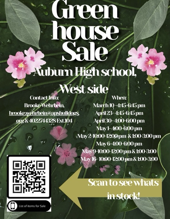 Greenhouse Sale Flyer