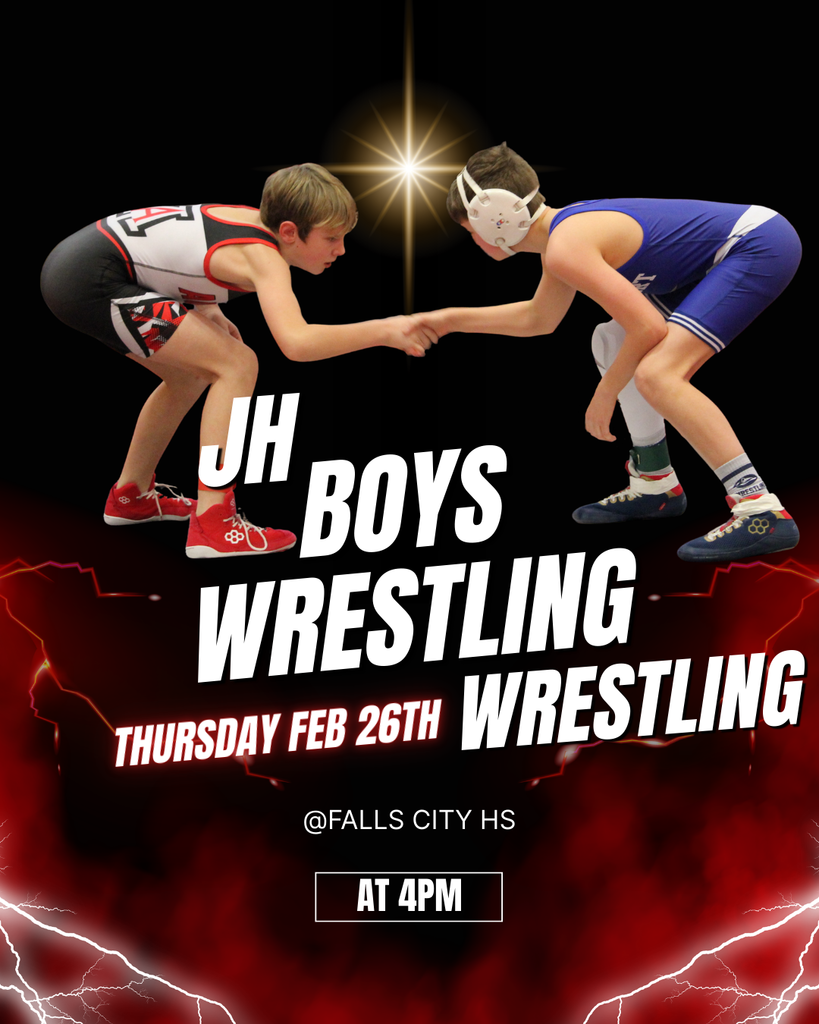 JH Wrestling Thursday Feb 26th @Falls City HS @ 4:00