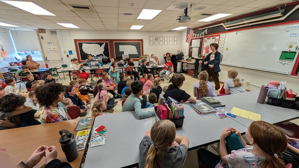 Gavin Moyer performing for the 4th grade students