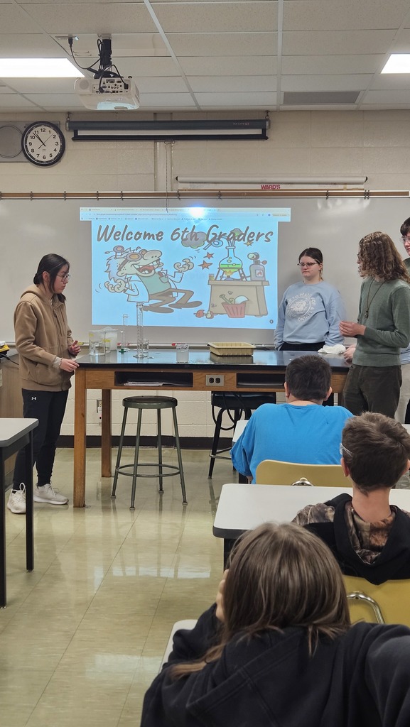 Advance Chemistry students presenting their reactions.