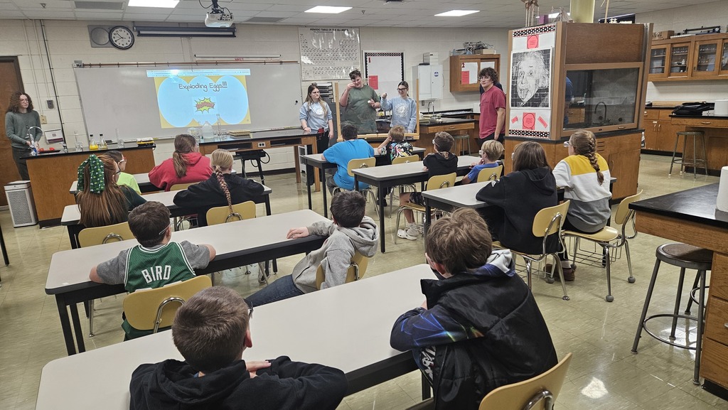 Sixth graders observing the process.