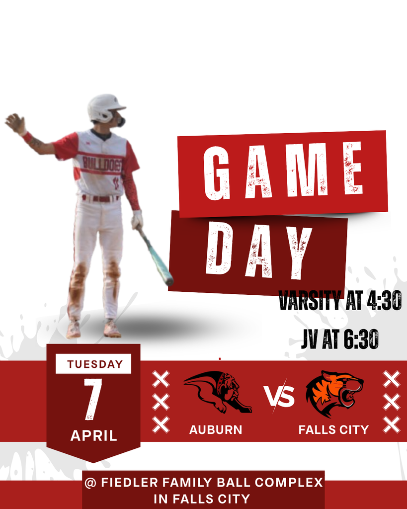 game day varsity 4:30 jv 65:30 auburn vs falls city @ fiedler family ball complex