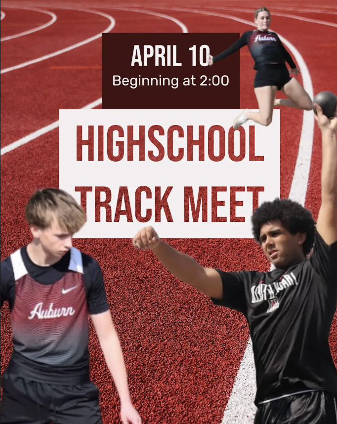 APRIL 10 BEGINNING AT 2:00 HIGHSCHOOL TRACK MEET