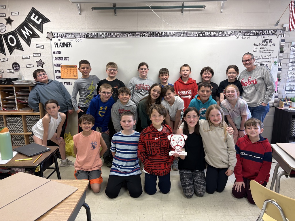 Congratulations to Mrs. Dunn's 4th grade class on earning the PBIS Traveling Trophy this week by collecting the most PAWS cards! 