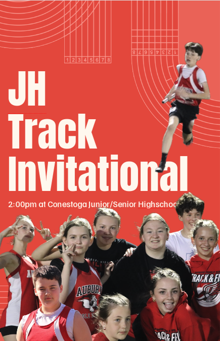 Jh track invitational 2 pm at conestoga junior senior highschool