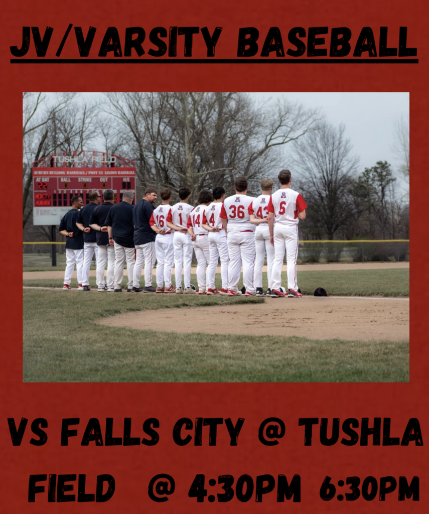 Varsity and JV game at tushla fields VS falls city jv at 6:30pm and Varsity at 4:30pm