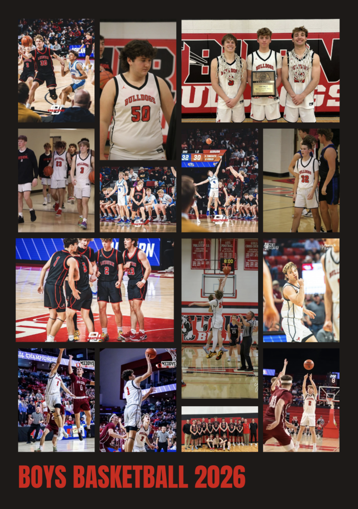 Collage of pictures from Boys Basketball season