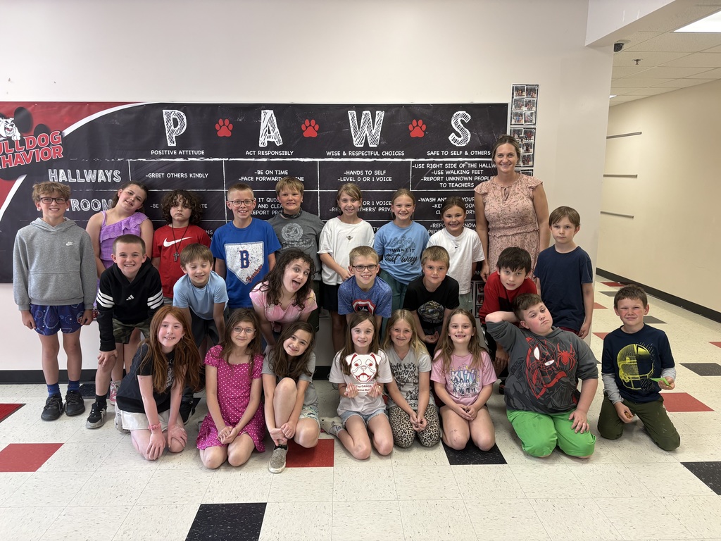 Congratulations to Ms. Pfister’s 3rd grade class for earning the PBIS Traveling Trophy this week! 